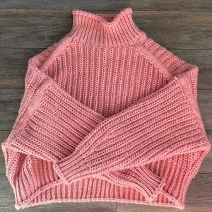 H&M pink knit sweater super trendy (knitwear) chunky sweater